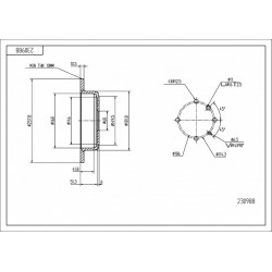 HÁTSÓ FÉKTÁRCSA NUBIRA 1.6-1.8 05- 24535045