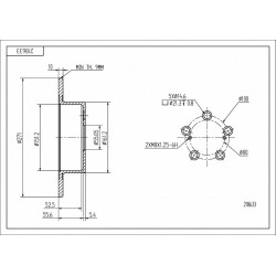 HÁTSÓ FÉKTÁRCSA AVENSIS 01- 42431-05040