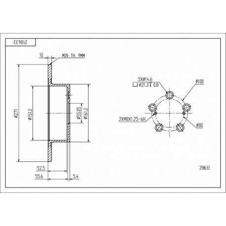 HÁTSÓ FÉKTÁRCSA AVENSIS 01- 42431-05040