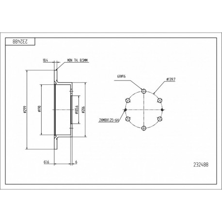 ELSŐ FÉKTÁRCSA SSANGYONG MUSSO 3.2 96- 4840105100