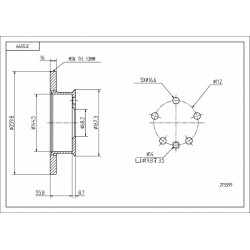 ELSŐ FÉKTÁRCSA BUSZ T4 260/16/13 701615301