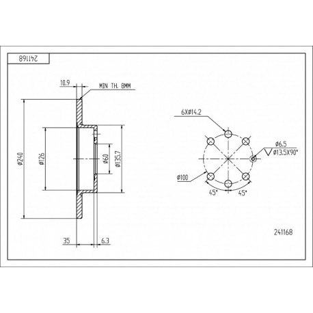 ELSŐ FÉKTÁRCSA CORSA C 1.7 00- /MAL/KPL 569020