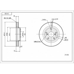 CAMRY 3.0 ELSŐ FÉKTÁRCSA 91- 275/28/26 43512-06020