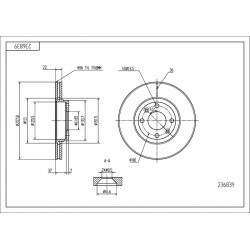 ELSŐ FÉKTÁRCSA KANGOO II 1.5DCI 08- 402061200R