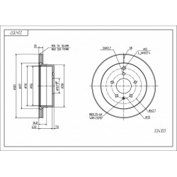ANTARA HÁTSÓ FÉKTÁRCSA 06- 20968395