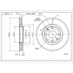 ELSŐ FÉKTÁRCSA CITROEN,PEUGEOT /MAL/KPL 1606401480