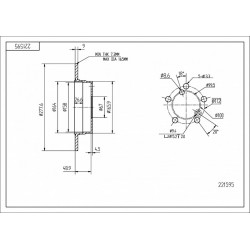HÁTSÓ FÉKTÁRCSA DB W124 200TD-250TD 05098066AA