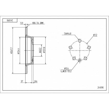 HÁTSÓ FÉKTÁRCSA SHARAN,GALAXY /MAL/KPL 1001094