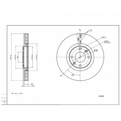 ELSŐ FÉKTÁRCSA P308 1.6 07- 424964