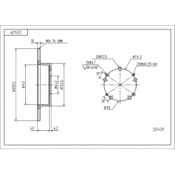 HÁTSÓ FÉKTÁRCSA ACCORD 2.0I 16V 03- 42510-SEA-E00