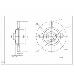 FÉKTÁRCSA ELÖL DB W164 ML 280-320CDI 05- 1644210412