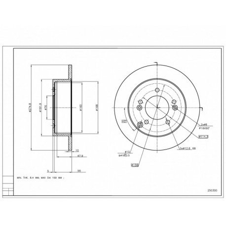 HÁTSÓ FÉKTÁRCSA AUTÓ 1.6 10- 584111D000
