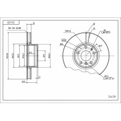 ELSŐ FÉKTÁRCSA BMW E38 735I 324/30/28.4 34111159895