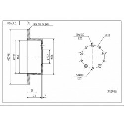 HÁTSÓ FÉKTÁRCSA DUCATO 06- 280/16/14,2-72 1607880480