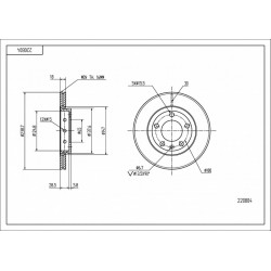 ELSŐ FÉKTÁRCSA FABIA 02- 6Q0615301