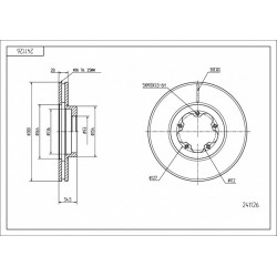 ELSŐ FÉKTÁRCSA TRANSIT3.2TDCI 06-/MAL/KPL 1371393