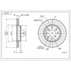 ELSŐ FÉKTÁRCSA SWIFT 05-,SPLASH 08- 4700455