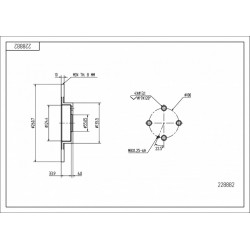 HÁTSÓ FÉKTÁRCSA MAZDA 323IV 1.6-2.0 98-04 B26Y26251