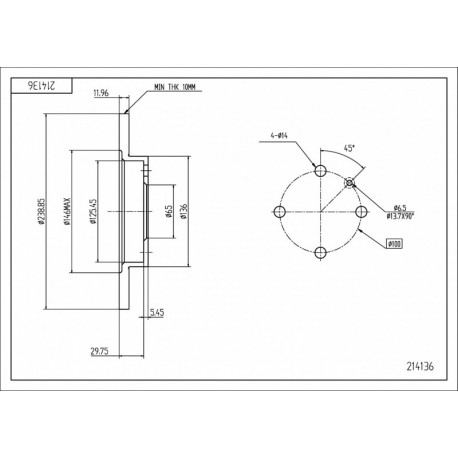 ELSŐ FÉKTÁRCSA GOLF,IBIZA 1.5,1.6,1.8 171615301