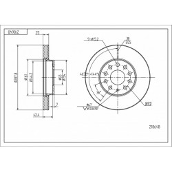 ELSŐ FÉKTÁRCSA AUDI A3 2.0 16V 03- 16D615301A