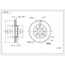 ELSŐ FÉKTÁRCSA ACCORD 1.8I 16V 98- 45251-S1A-305