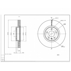 ELSŐ FÉKTÁRCSA AUDI A4 2.0TDI 07- 8R0615301
