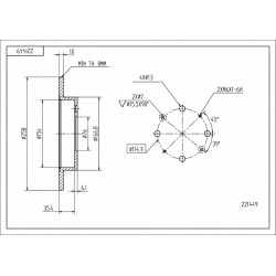 HÁTSÓ FÉKTÁRCSA KIA CERATO 2.0TDI 04- 584112F100