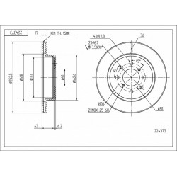 ELSŐ FÉKTÁRCSA IGNIS 03- 4707288