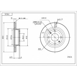 ELSŐ FÉKTÁRCSA PICANTO 1.1-1.1D 04- 51712-07500