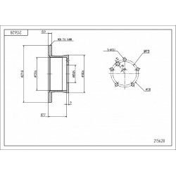 HÁTSÓ FÉKTÁRCSA DB SPRINTER,LT 96- 2D0501203