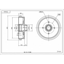 FÉKDOB /T/GOLF,PASSAT 180/181/38.5 171501615
