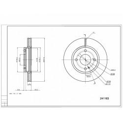 ELSŐ FÉKTÁRCSA FIESTA 1.4TDCI 09-/MAL/KPL 1523795