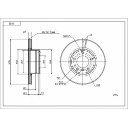 ELSŐ FÉKTÁRCSA BMW 5/E39/ /MAL/KPL 1163013