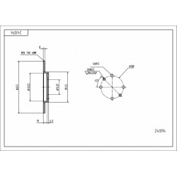 HÁTSÓ FÉKTÁRCSA PEUGEOT 206 1.6 /MAL/KPL 169115