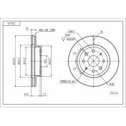 ELSŐ FÉKTÁRCSA KIA RIO 1.3-1.5 /KOMBI/ 51712FD300