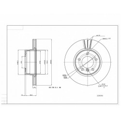 ELSŐ FÉKTÁRCSA BMW 520I/E60/ 03- 34116756745