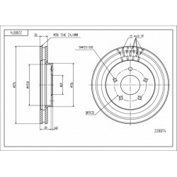 LANCER ELSŐ FÉKTÁRCSA 07- 4615A115