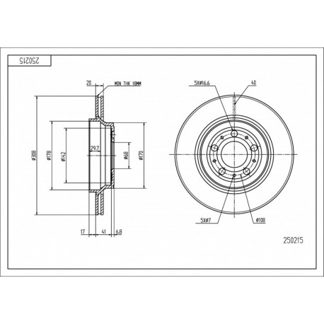 HÁTSÓ FÉKTÁRCSA VOLVO XC90 03- PRO 31423152