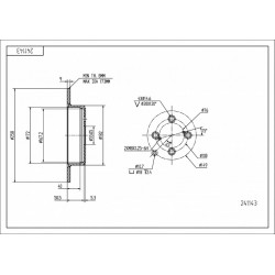 HÁTSÓ FÉKTÁRCSA COROLLA 1.8VVTI02-/MAL/KPL 42431-02050