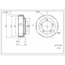 FÉKDOB /T/TRANSIT 2.0-2.4DI 00-06 1C1W-1126-AE