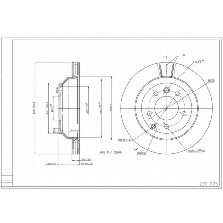HÁTSÓ FÉKTÁRCSA TOUAREG 3.2-4.2 06- 7L6615601D
