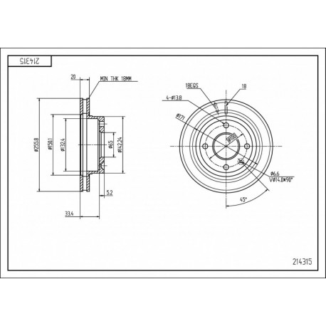 FÉKTÁRCSA ELÖL PASSAT 88-,GOLF 1.6 92-97 321615301D