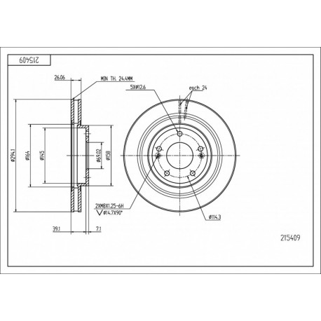 ELSŐ FÉKTÁRCSA SANTA FE 2.7I 01- 51712-26100