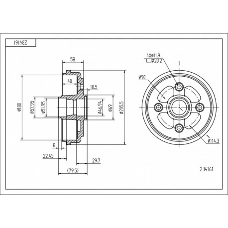 FÉKDOB /T/ MATIZ 0.8 98- 1.0 03-/180/ 96316636