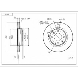 ELSŐ FÉKTÁRCSA GETZ 02- /-ABS/ 517121C000