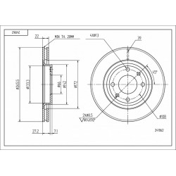 ELSŐ FÉKTÁRCSA CITROEN,PEUGEOT /MAL/KPL 1618890480