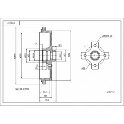 FÉKDOB /T/ PASSAT 1.9TD 91-96 357501615