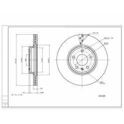 FÉKTÁRCSA ELÖL AUDI A4,A5 08- 8K0615301