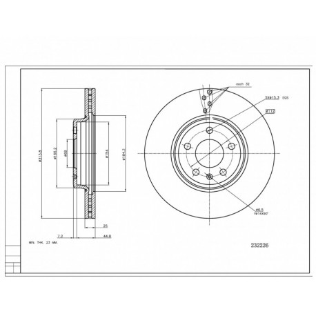 FÉKTÁRCSA ELÖL AUDI A4,A5 08- 8K0615301