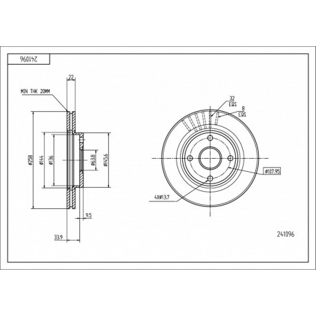 ELSŐ FÉKTÁRCSA FOCUS 98- /MAL/KPL 1148202